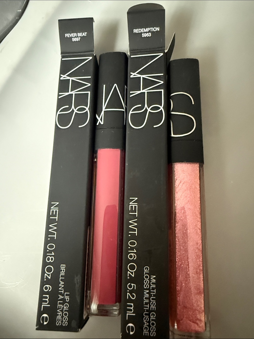 NARS Lip Gloss Set — Bright Pink & Shimmering Rose
